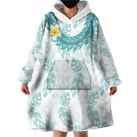 Jade Vine Lei Hawaii Wearable Blanket Hoodie Aloha Seamless Tropical Leaves LT14 - Polynesian Pride