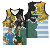 Personalised Rugby 2025 Championship Basketball Jersey Southern Hemisphere Countries Mascots LT14 - Polynesian Pride