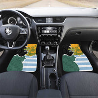 Rugby 2025 Championship Car Mats Southern Hemisphere Countries Mascots LT14 Set 2pcs - Front Black - Polynesian Pride