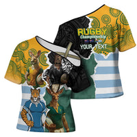 Personalised Rugby 2025 Championship Cross Shoulder Shirt Southern Hemisphere Countries Mascots LT14 - Polynesian Pride