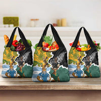 Rugby 2025 Championship Grocery Bag Southern Hemisphere Countries Mascots LT14 3-pack One Size Black - Polynesian Pride