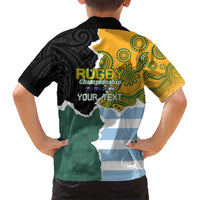 Personalised Rugby 2025 Championship Kid Hawaiian Shirt Southern Hemisphere Countries Mascots - Polynesian Pride