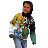 Personalised Rugby 2025 Championship Kid Hoodie Southern Hemisphere Countries Mascots LT14 - Polynesian Pride