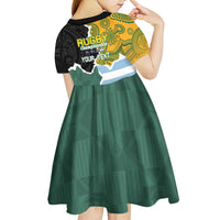 Personalised Rugby 2025 Championship Kid Short Sleeve Dress Southern Hemisphere Countries Mascots - Polynesian Pride