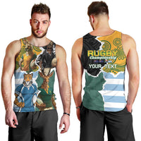 Personalised Rugby 2025 Championship Men Tank Top Southern Hemisphere Countries Mascots LT14 - Polynesian Pride