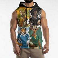 Personalised Rugby 2025 Championship Sleeveless Zip Hoodie Southern Hemisphere Countries Mascots LT14 - Polynesian Pride