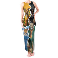 Personalised Rugby 2025 Championship Tank Maxi Dress Southern Hemisphere Countries Mascots - Polynesian Pride