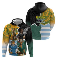 Personalised Rugby 2025 Championship Zip Hoodie Southern Hemisphere Countries Mascots - Polynesian Pride
