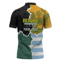 Personalised Rugby 2025 Championship Zipper Polo Shirt Southern Hemisphere Countries Mascots LT14 - Polynesian Pride