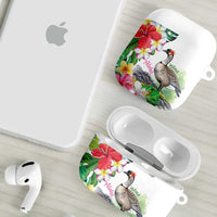 Aloha Hawaii Nene Goose AirPods Case Tropical Flowers Watercolor Stylized LT14 - Polynesian Pride