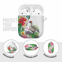 Aloha Hawaii Nene Goose AirPods Case Tropical Flowers Watercolor Stylized LT14 - Polynesian Pride