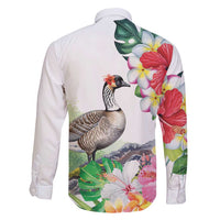 Aloha Hawaii Nene Goose Family Matching Puletasi and Hawaiian Shirt Tropical Flowers Watercolor Stylized - Polynesian Pride