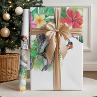 Aloha Hawaii Nene Goose Wrapping Paper Tropical Flowers Watercolor Stylized LT14 - Polynesian Pride