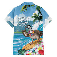 Aloha Hawaii Shaka Nene Goose Family Matching Puletasi and Hawaiian Shirt Surfing Take It Easy LT14 - Polynesian Pride