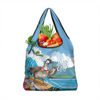 Aloha Hawaii Shaka Nene Goose Grocery Bag Surfing Take It Easy LT14 1-pack One Size Blue - Polynesian Pride