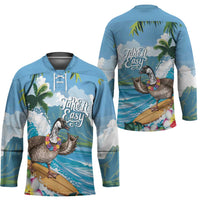 Aloha Hawaii Shaka Nene Goose Hockey Jersey Surfing Take It Easy - Polynesian Pride
