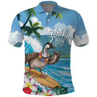 Aloha Hawaii Shaka Nene Goose Polo Shirt Surfing Take It Easy - Polynesian Pride