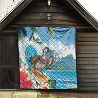 Aloha Hawaii Shaka Nene Goose Quilt Surfing Take It Easy - Polynesian Pride