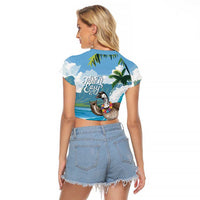 Aloha Hawaii Shaka Nene Goose Raglan Cropped T Shirt Surfing Take It Easy - Polynesian Pride