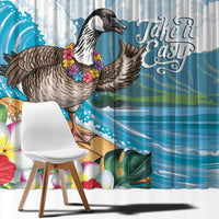 Aloha Hawaii Shaka Nene Goose Window Curtain Surfing Take It Easy - Polynesian Pride