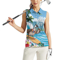 Aloha Hawaii Shaka Nene Goose Women Sleeveless Polo Shirt Surfing Take It Easy LT14 - Polynesian Pride