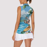 Aloha Hawaii Shaka Nene Goose Women Sleeveless Polo Shirt Surfing Take It Easy LT14 - Polynesian Pride