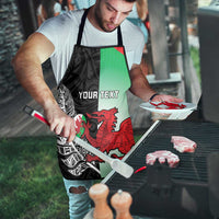 New Zealand and Wales Rugby Custom Apron Aotearoa All Black Combine Welsh Dragon - Polynesian Pride