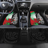 New Zealand and Wales Rugby Custom Car Mats Aotearoa All Black Combine Welsh Dragon - Polynesian Pride
