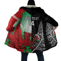 New Zealand and Wales Rugby Custom Cloak Aotearoa All Black Combine Welsh Dragon - Polynesian Pride