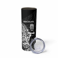 New Zealand and Wales Rugby Custom Skinny Tumbler Aotearoa All Black Combine Welsh Dragon - Polynesian Pride