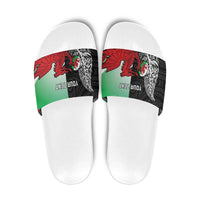 New Zealand and Wales Rugby Custom Slide Sandals Aotearoa All Black Combine Welsh Dragon - Polynesian Pride