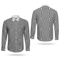 Black White Filipino Binakol Motifs Couples Matching Mermaid Dress and Long Sleeve Button Shirt Mabuhay Philippines Festival Kusikus Pattern LT14 - Polynesian Pride