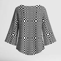 Black White Filipino Binakol Motifs Kimono Sleeve Blouse Mabuhay Philippines Festival Kusikus Pattern LT14 - Polynesian Pride