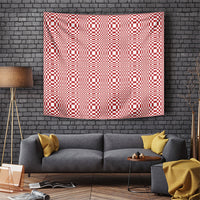Red White Filipino Binakol Motifs Tapestry Mabuhay Philippines Festival Kusikus Pattern LT14 Red - Polynesian Pride