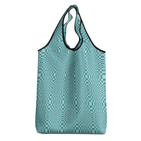 Cyan Filipino Binakol Motifs Grocery Bag Mabuhay Philippines Festival Kusikus Pattern LT14 - Polynesian Pride