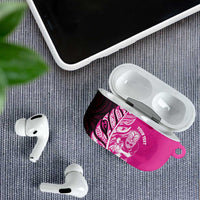 New Zealand Silver Fern Rugby Custom AirPods Case All Black Maori Pattern Pink LT14 - Polynesian Pride