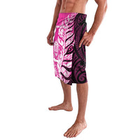 New Zealand Silver Fern Rugby Custom Lavalava All Black Maori Pattern Pink - Polynesian Pride