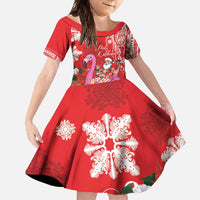 Personalized Hawaii Christmas Family Matching Summer Maxi Dress and Hawaiian Shirt Mele Kalikimaka Chilling Shaka Santa Flamingo - Polynesian Pride