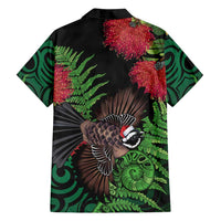Meri Kirihimete New Zealand Family Matching Tank Maxi Dress and Hawaiian Shirt Piwakawaka Koru Fern Mix Pohutukawa - Polynesian Pride