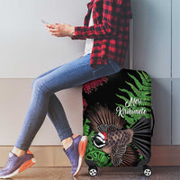 Meri Kirihimete New Zealand Luggage Cover Piwakawaka Koru Fern Mix Pohutukawa - Polynesian Pride