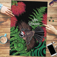Meri Kirihimete New Zealand Puzzle Piwakawaka Koru Fern Mix Pohutukawa - Polynesian Pride