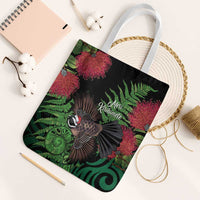 Meri Kirihimete New Zealand Tote Bag Piwakawaka Koru Fern Mix Pohutukawa - Polynesian Pride