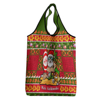 Hawaii Surfing Santa Christmas Grocery Bag Tropical Pineapple Mele Kalikimaka Quilt Pattern