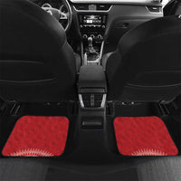 Custom Tonga Mate Maa Car Mats Go Champions Tongan Ngatu - Red LT14 Set 2pcs - Back Red - Polynesian Pride