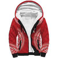 Custom Tonga Mate Maa Sherpa Hoodie Go Champions Tongan Ngatu - Red LT14 Unisex Red - Polynesian Pride