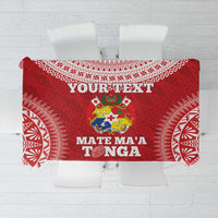 Custom Tonga Mate Maa Tablecloth Go Champions Tongan Ngatu - Red LT14 Red - Polynesian Pride