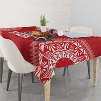 Custom Tonga Mate Maa Tablecloth Go Champions Tongan Ngatu - Red LT14 - Polynesian Pride
