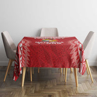 Custom Tonga Mate Maa Tablecloth Go Champions Tongan Ngatu - Red LT14 - Polynesian Pride