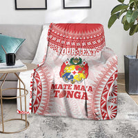 Custom Tonga Mate Maa Blanket Go Champions Tongan Ngatu - White LT14 - Polynesian Pride