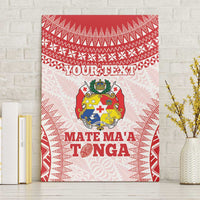 Custom Tonga Mate Maa Canvas Wall Art Go Champions Tongan Ngatu - White LT14 Without Frame White - Polynesian Pride